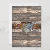 Rustikale Scheunen-Land-Hochzeits-Einladung Einladung (Rückseite)