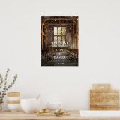 Rustikale Scheunen-Lichterkette Hochzeit Willkomme Poster (Küche)