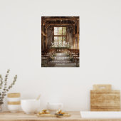 Rustikale Scheunen-Lichterkette Hochzeit Willkomme Poster (Küche)