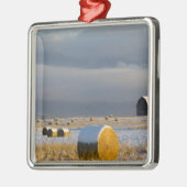 Rustikale Scheunen- und Heuballen nach einem Ornament Aus Metall (Links)