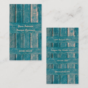 Rustikale Scheunenbretter Vintage Landhaus Teal Ho Visitenkarte