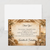 Rustikale Scheunenhochzeit Dankeskarte (Vorne/Hinten)