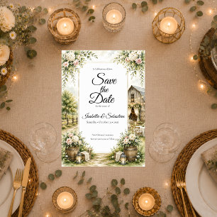 Rustikale Scheunenhochzeit Save The Date