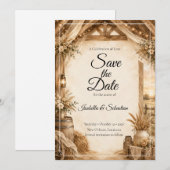 Rustikale Scheunenhochzeit Save The Date (Vorne/Hinten)