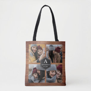 Rustikale Scheunenholz 4 Bilder Familienfoto Colla Tasche