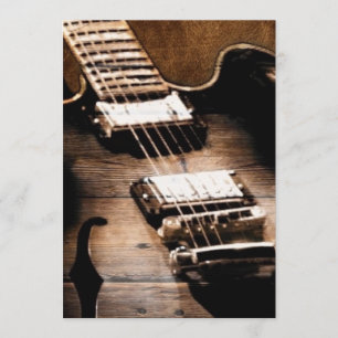 Rustikale Scheunenholz Western-Country-Musik Gitar Einladung