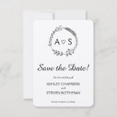 Rustikale schicke bothanische Hochzeit speichern S Save The Date (Vorderseite)