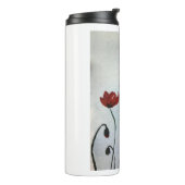 Rustikale, schicke Hochzeit roter Blumenmohn Thermosbecher (Nach links gedreht)
