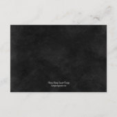 Rustikale schicke Hochzeitsempfangskarte - Schwarz Begleitkarte (Rückseite)