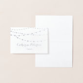 Rustikale schicke Lichter Platzkarte | Begleitkart Folienkarte (Anzeige)