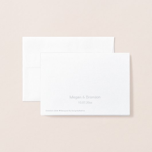 Rustikale schicke Lichter Platzkarte | Begleitkart Folienkarte (Rückseite mit Umschlag)