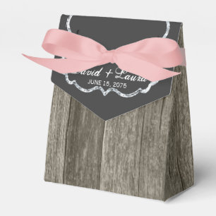 Rustikale Schiefertafel-Hochzeit Geschenkschachtel