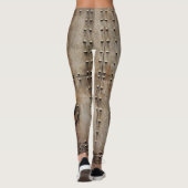 Rustikale Schiffswrak Metallrivets Textur Leggings (Rückseite)