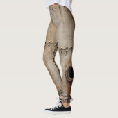 Rustikale Schiffswrak Metallrivets Textur Leggings (Links)