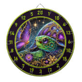 Rustikale Schildkröte und Schmetterling Kosmische Dartscheibe (vorne)