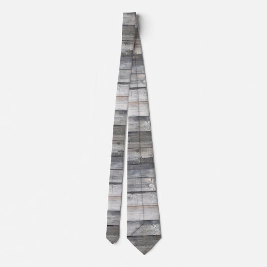 Rustikale Schiplapholzkarten Streifen Muster Krawatte (Rückseite)