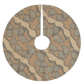Rustikale Schlange Camouflage Muster Beige Braun G Polyester Weihnachtsbaumdecke (Vorderseite)