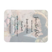 Rustikale, schlichte Hochzeit des Fotos Save the D Magnet (Horizontal)