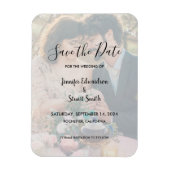 Rustikale, schlichte Hochzeit des Fotos Save the D Magnet (Vertikal)