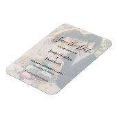 Rustikale, schlichte Hochzeit des Fotos Save the D Magnet (Linke Seite)