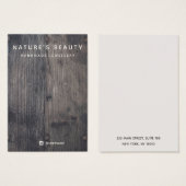 Rustikale Schmuckkarte aus Holzerden (Vorne & Hinten)