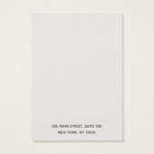 Rustikale Schmuckkarte aus Holzerden (Rückseite)