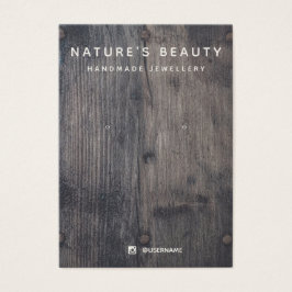 Rustikale Schmuckkarte aus Holzerden