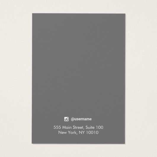 Rustikale Schmuckkarte aus Holzkörnern (Rückseite)