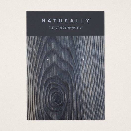 Rustikale Schmuckkarte aus Holzkörnern (Vorderseite)