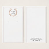 Rustikale Schmuckkarte mit Blumenerden (Vorne & Hinten)