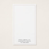 Rustikale Schmuckkarte mit Blumenerden (Rückseite)