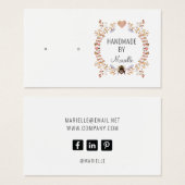 Rustikale Schmuckkarte mit Blumenerden (Vorne & Hinten)