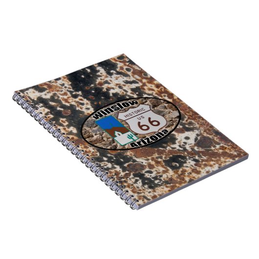 Rustikale Schmutz-Art-historischer Weg 66 Winslow, Notizblock (Rechte Seite)