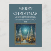 Rustikale Schneedecke Straße frohe Weihnachten (Vorderseite)