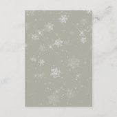 Rustikale Schneefall Pine & White Floral Sage Hoch Begleitkarte (Rückseite)