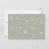 Rustikale Schneefall Pine & White Floral Sage Hoch RSVP Karte (Rückseite)