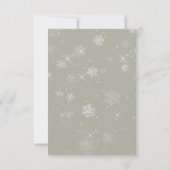 Rustikale Schneefall Pine & White Floral Sage Hoch Save The Date (Rückseite)