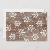 Rustikale Schneeflocke Woodland Animals Kinderdusc Einladung (Rückseite)