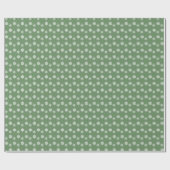 Rustikale Schneeflocken, grün und weiß Geschenkpapier (Flach)