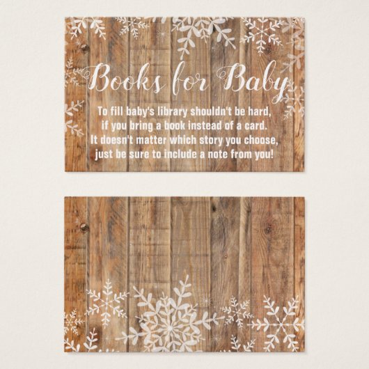 Rustikale Schneeflocken Kinderdusche buchen (Vorne & Hinten)