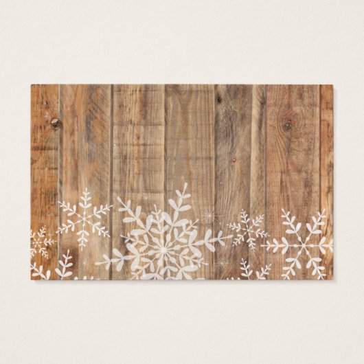 Rustikale Schneeflocken Kinderdusche buchen (Rückseite)
