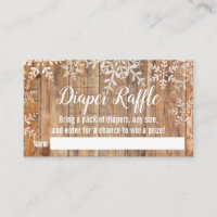 Rustikale Schneeflocken Kinderdusche Windeln Raffl