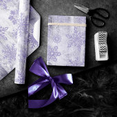 Rustikale Schneeflocken | Lavender Lila Grunge Woo Geschenkpapier