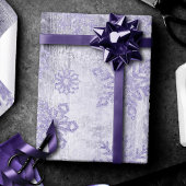Rustikale Schneeflocken | Lavender Lila Grunge Woo Geschenkpapier