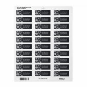 Rustikale Schneeflocken mit Chalkboard-Adressenauf (Vorne)