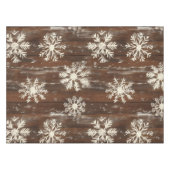 Rustikale Schneeflocken Tischdecke (Vorderseite (Horizontal))