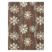 Rustikale Schneeflocken Tischdecke (Vorderseite)