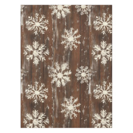 Rustikale Schneeflocken Tischdecke