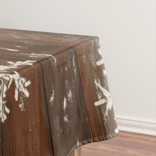 Rustikale Schneeflocken Tischdecke (Beispiel)