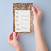 Rustikale Schneeflocken Winter Baby Dusche Word Sc Flyer (Handgriff)